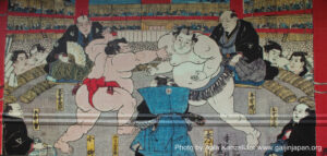 sumo painting at ryogoku stadium tokyo japan, peinture sumo au stade de ryogoku tokyo japon